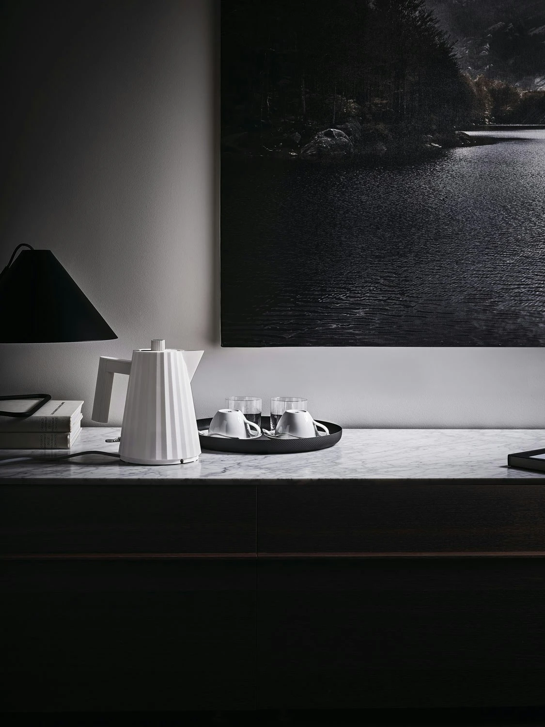 Alessi Plissé Kedel 1 L, Hvid 3 Alessi Plissé Kedel 1 L, Hvid - Billede 3