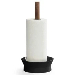 Angle Køkkenrulleholder, Sort/Valnød