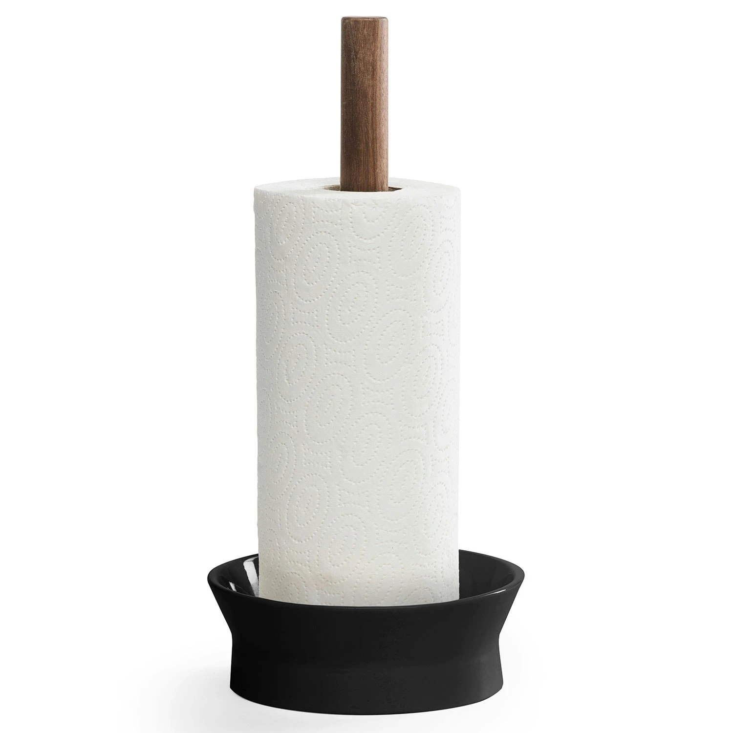 Angle Køkkenrulleholder, Sort/Valnød 1 Angle Køkkenrulleholder, Sort/Valnød