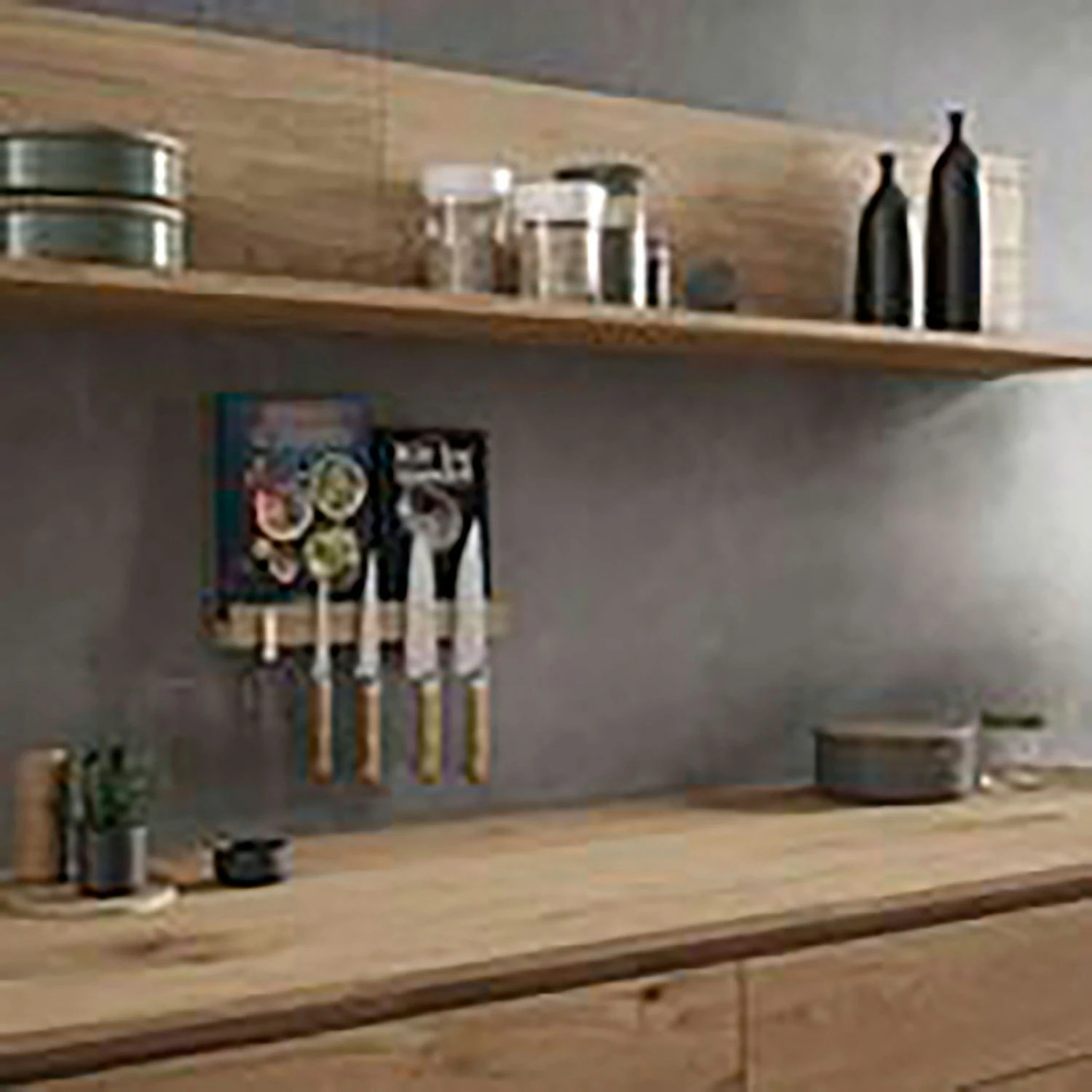 Hylde/Magnet Knivholder 40, Natur 2 Hylde/Magnet Knivholder 40, Natur - Billede 2