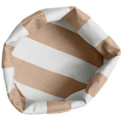 Wide Stripe Brødkurv 19x20 Cm, Beige