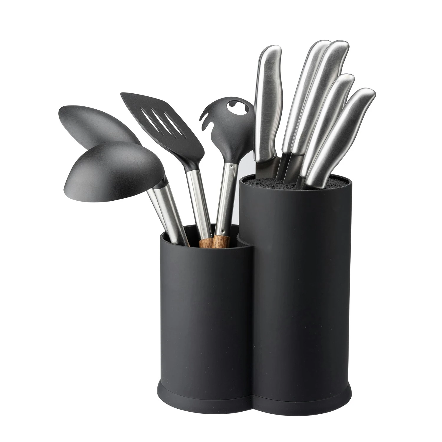 Dorre Wide Knife Blocks & Utensil Holder, Black 2 Dorre Wide Knife Blocks & Utensil Holder, Black - Billede 2