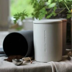 Ernst Stentøj Dåse Med Låg, Naturhvid -Køkkenudstyr Butik ernst ernst stentj dase med lag hvid 5