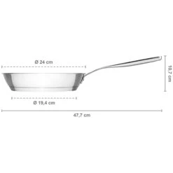 Fiskars All Steel Pure Stegepande, 24 Cm 9 Fiskars All Steel Pure Stegepande, 24 Cm -Køkkenudstyr Butik fiskars all steel pure frying pan 24 cm 9