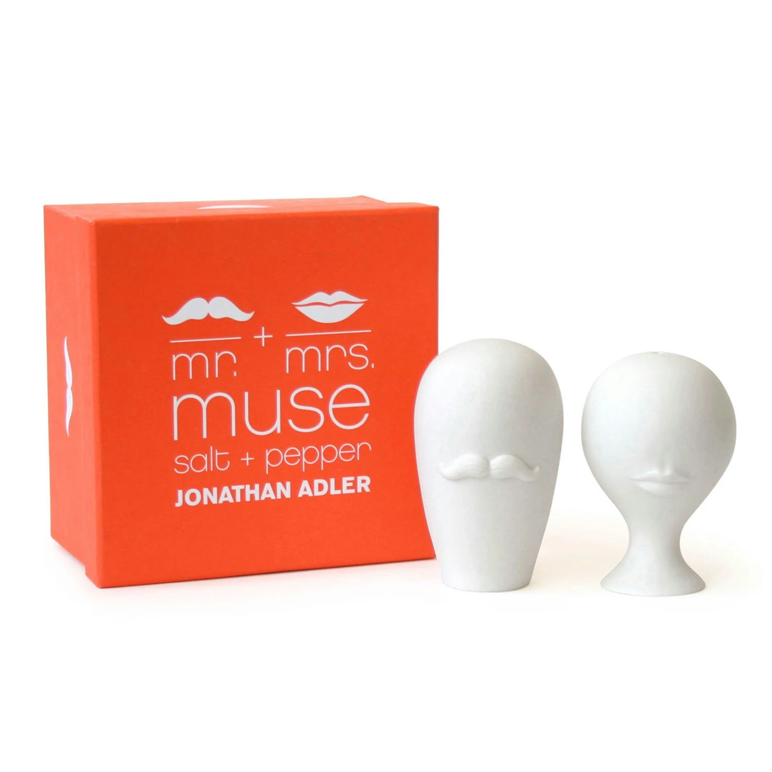 Jonathan Adler Mr. & Mrs. Muse Salt & Peberstrøer, Hvid 1 Jonathan Adler Mr. & Mrs. Muse Salt & Peberstrøer, Hvid
