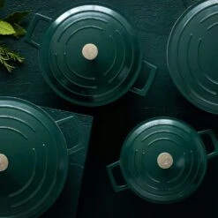 Kitchen Craft MasterClass Kasserolle Hunter Green, 4 L -Køkkenudstyr Butik kitchen craft masterclass kasserolle hunter green 1 1