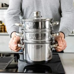 Kitchen Craft Three Tier Dampkoger, 4 Dele, 20 Cm -Køkkenudstyr Butik kitchen craft three tier 3