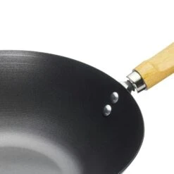 Kitchen Craft World Of Flavours Wokpande 25 Cm -Køkkenudstyr Butik kitchen craft worldofflavours wood hand steel nonstick wok 25cm 3