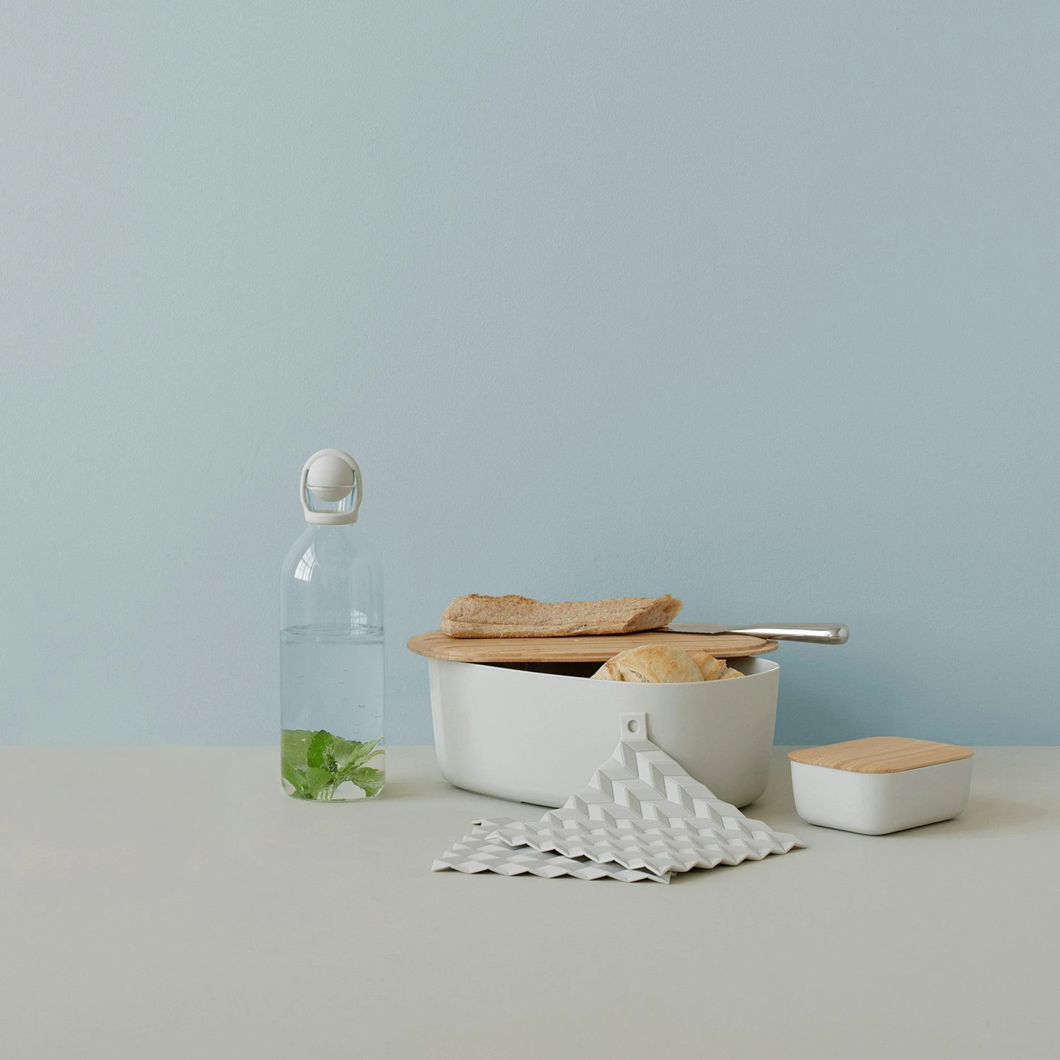 RIG TIG Box-It Smørskål, Lysegrå 2 RIG TIG Box-It Smørskål, Lysegrå - Billede 2