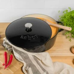 Støbejernsgryde 6,7 L, Sort -Køkkenudstyr Butik sabor stbejernsgryde 67 l 4