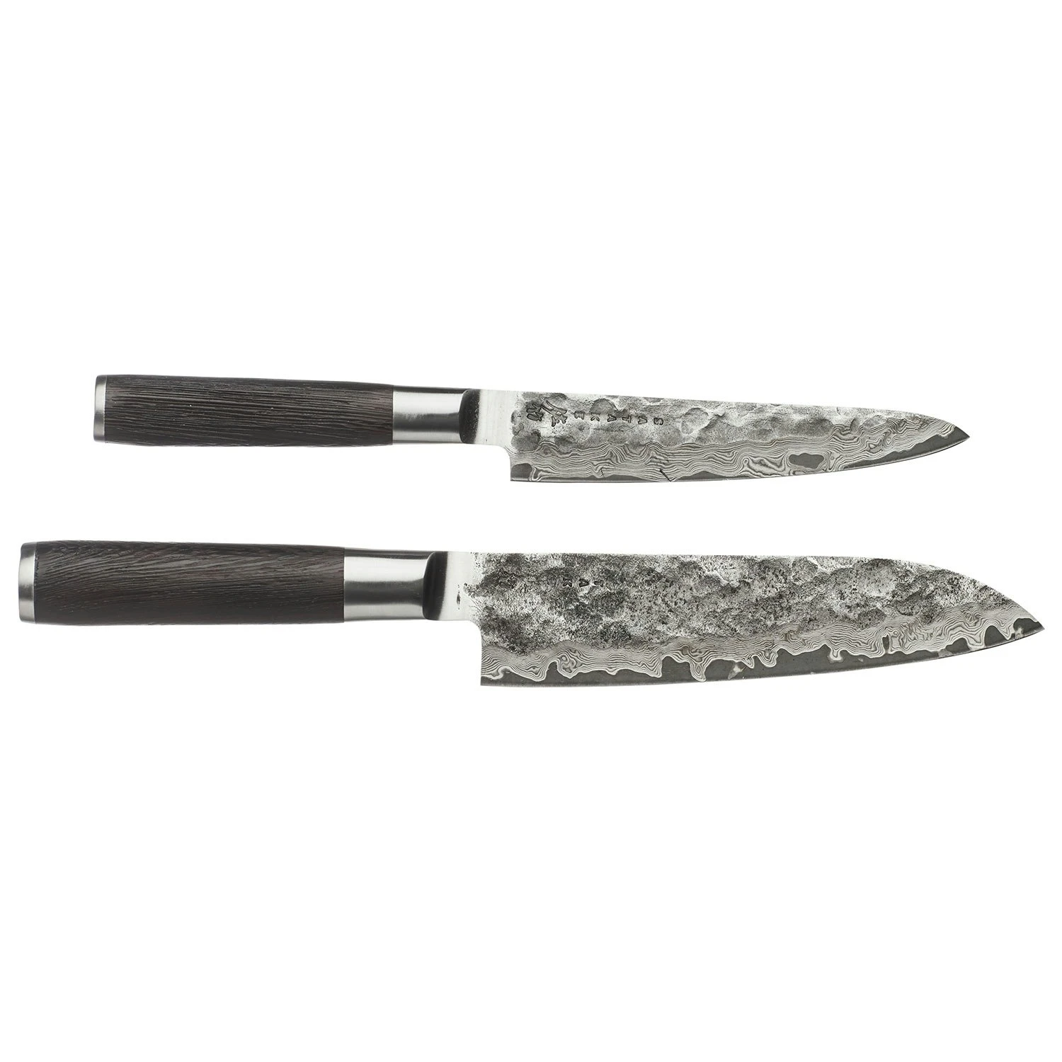 Satake Kuro Knivsæt, Santoku 18cm, Skrællekniv 15cm, Stål 1 Satake Kuro Knivsæt, Santoku 18cm, Skrællekniv 15cm, Stål