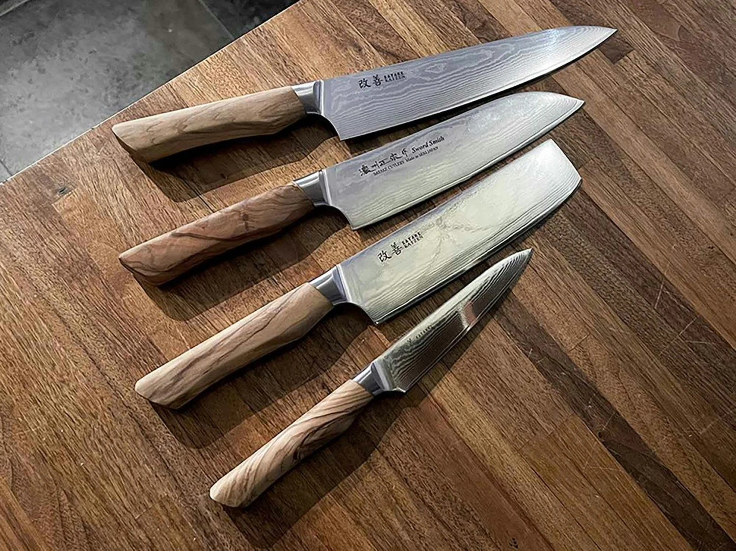 Satake Kaizen Knivsæt 3-pak Gyuto 21 Cm, Santoku 18 Cm & Petty 12 Cm 2 Satake Kaizen Knivsæt 3-pak Gyuto 21 Cm, Santoku 18 Cm & Petty 12 Cm - Billede 2