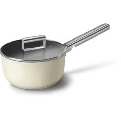 Smeg 50's Style Kasserolle Med Låg 20 Cm, Creme -Køkkenudstyr Butik smeg 50s style kasserolle med lag 20 cm 6