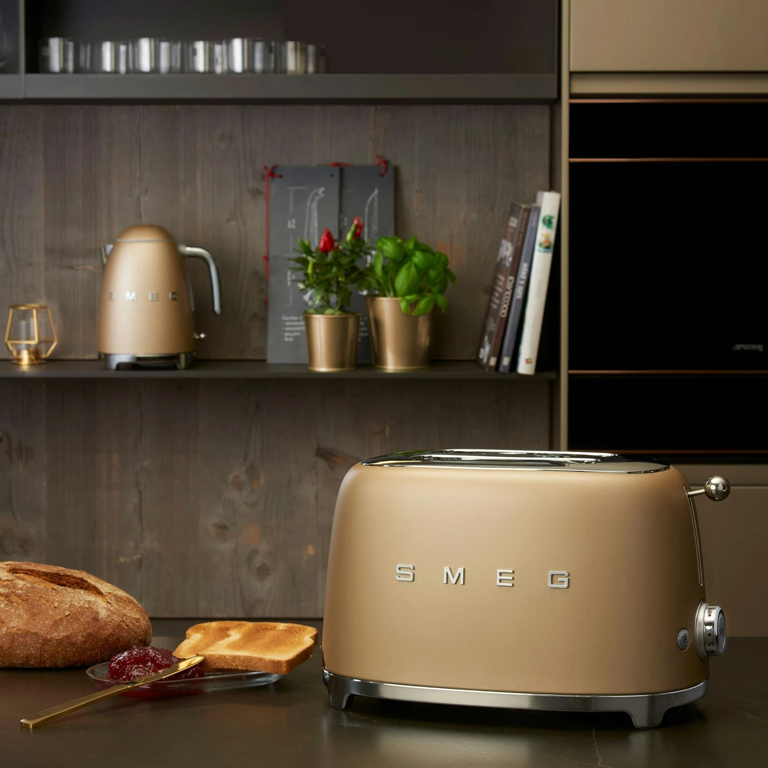 Smeg Toaster 2 Slices, Matt Gold 6 Smeg Toaster 2 Slices, Matt Gold - Billede 6