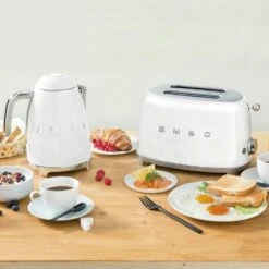 Smeg Brødrister 2 Skiver, Hvid 9 Smeg Brødrister 2 Skiver, Hvid -Køkkenudstyr Butik smeg smeg brdrister 2 skiver creme 18