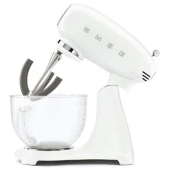 Smeg Kitchen Machine With Glass Bowl, White -Køkkenudstyr Butik smeg smeg kitchen machine with glass bowl white 5