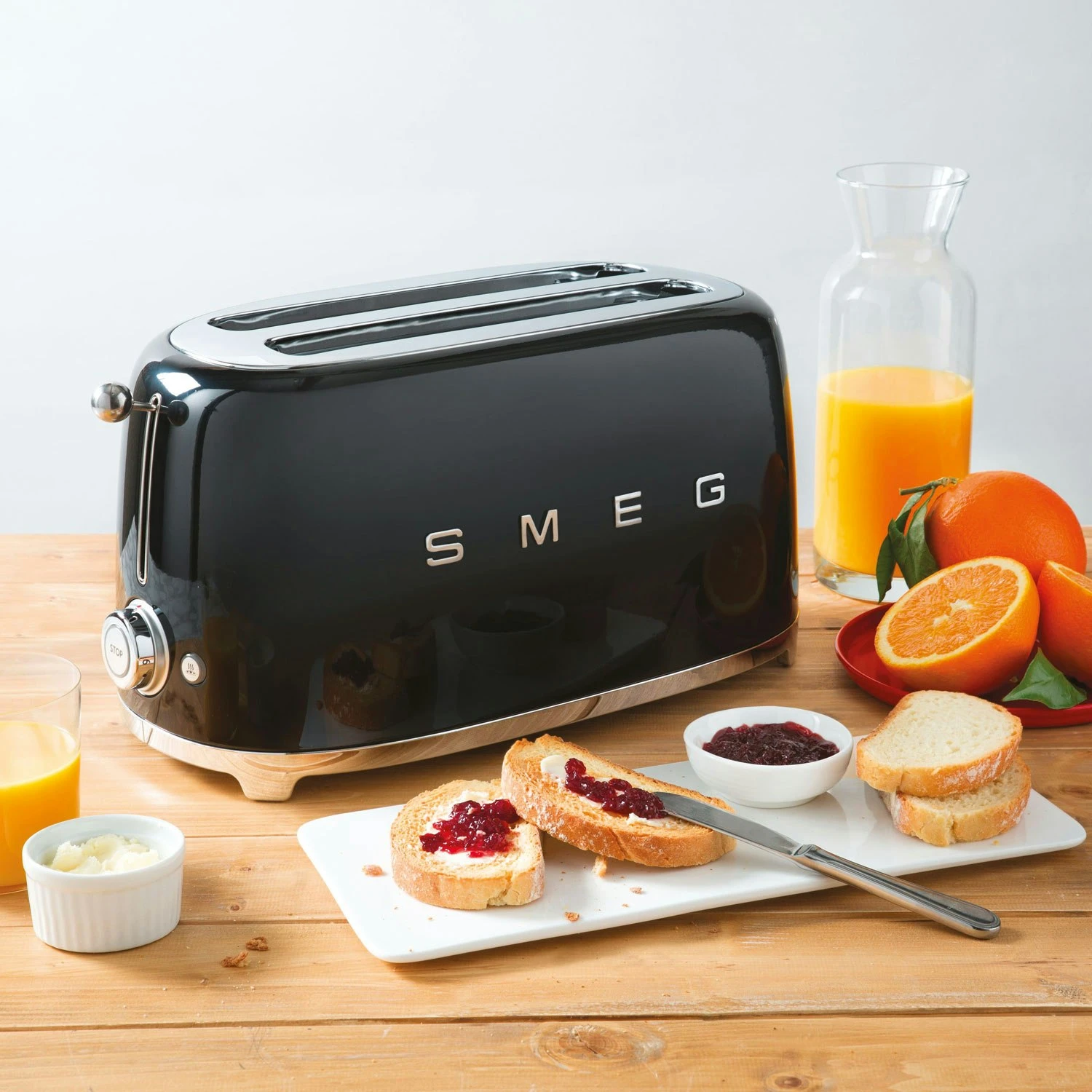 Smeg Toaster 4 Skiver, Hvid 3 Smeg Toaster 4 Skiver, Hvid - Billede 3
