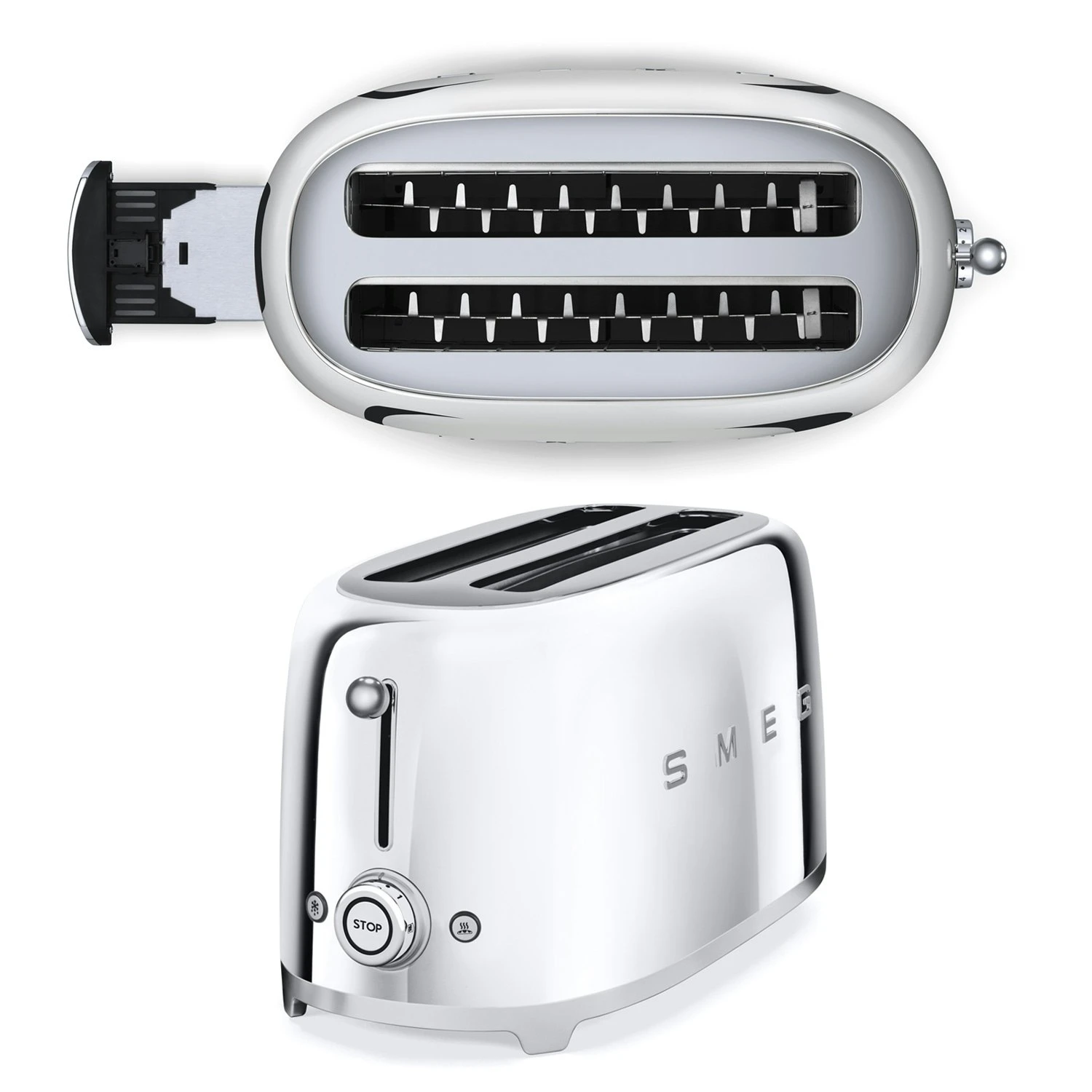 Smeg Toaster 4 Skiver, Krom 2 Smeg Toaster 4 Skiver, Krom - Billede 2