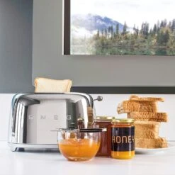 Smeg Toaster 4 Skiver, Krom 7 Smeg Toaster 4 Skiver, Krom -Køkkenudstyr Butik smeg smeg toaster 4 skiver creme 7
