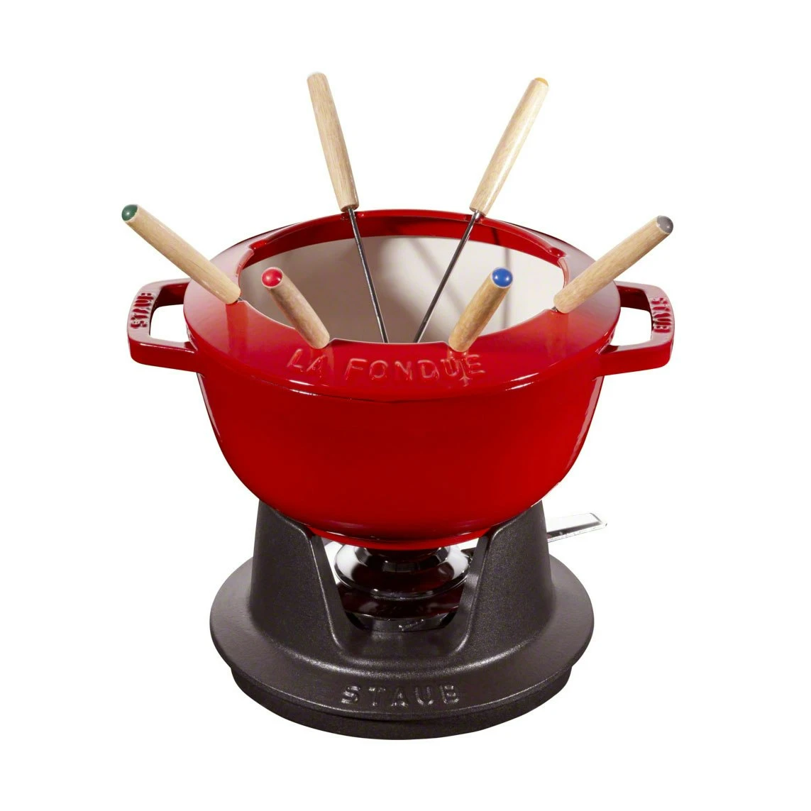 Staub Fondue Set 2,35L, Red 1 Staub Fondue Set 2,35L, Red