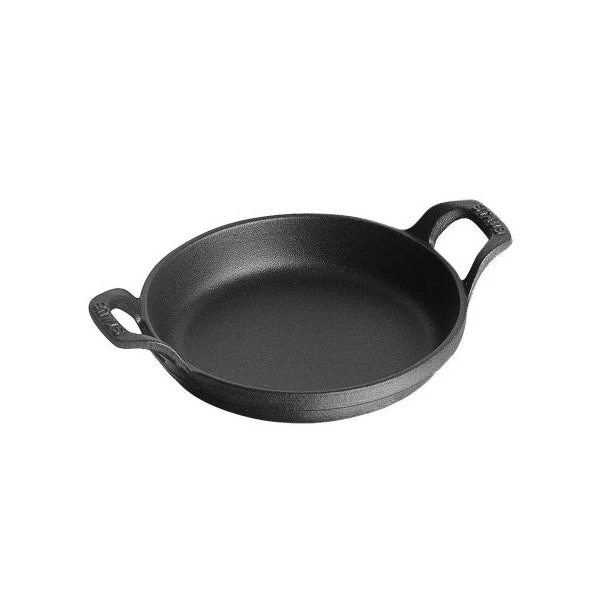 Staub Medium Round Dish In Cast Iron, Black 1 Staub Medium Round Dish In Cast Iron, Black