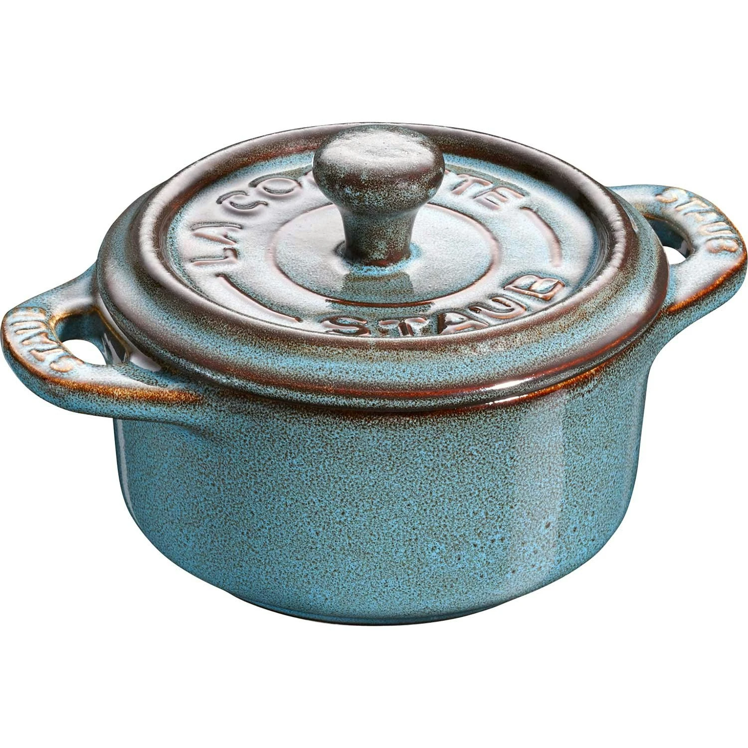 Staub Grydesæt Mini Ø10 4-pak, Turkis 2 Staub Grydesæt Mini Ø10 4-pak, Turkis - Billede 2
