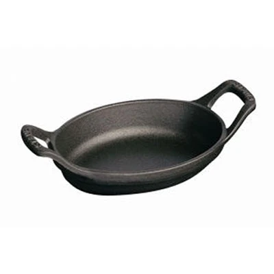 Staub Mini Oval Dish In Cast Iron, Black 1 Staub Mini Oval Dish In Cast Iron, Black