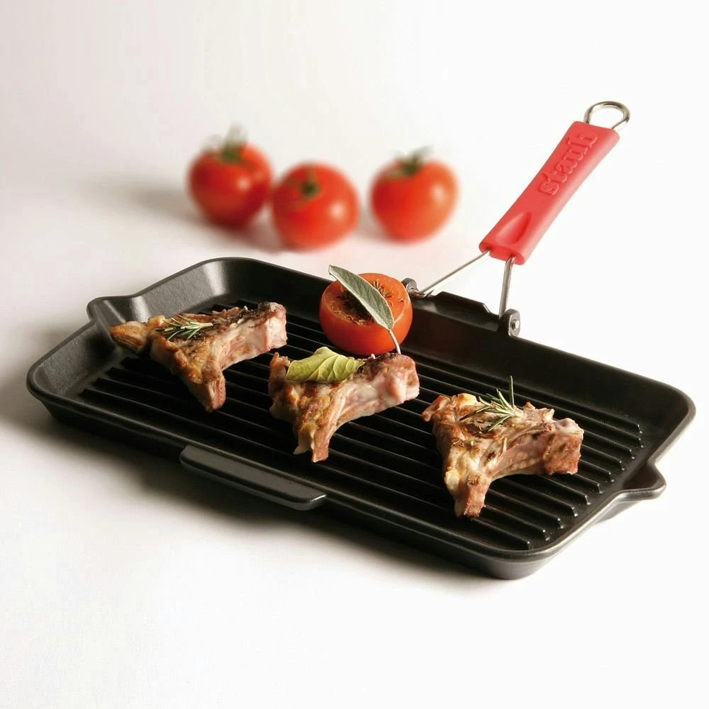 Staub Rektangulær Grillpande 34x21 Cm, Sort 2 Staub Rektangulær Grillpande 34x21 Cm, Sort - Billede 2