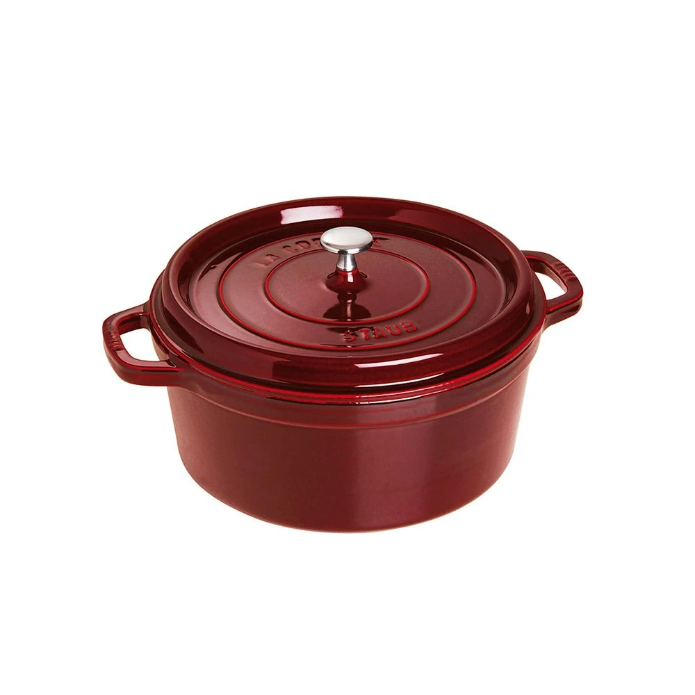 Staub Rund Gryde I Støbejern 6,7 L, Grenadine 1 Staub Rund Gryde I Støbejern 6,7 L, Grenadine