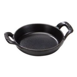 Staub Small Round Dish In Cast Iron, Black