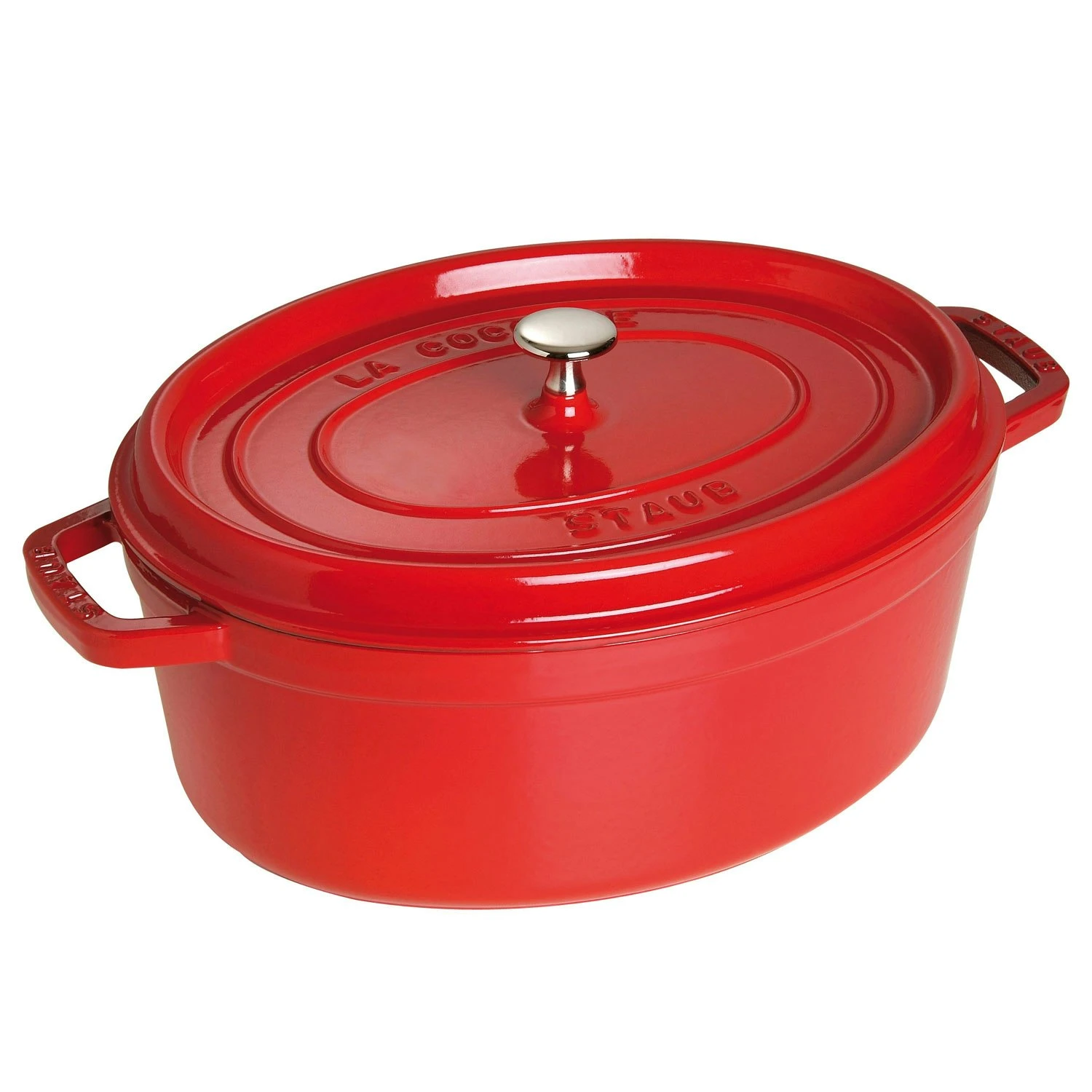 Staub Oval Cocotte 31 Cm 5,5 L, Red 1 Staub Oval Cocotte 31 Cm 5,5 L, Red