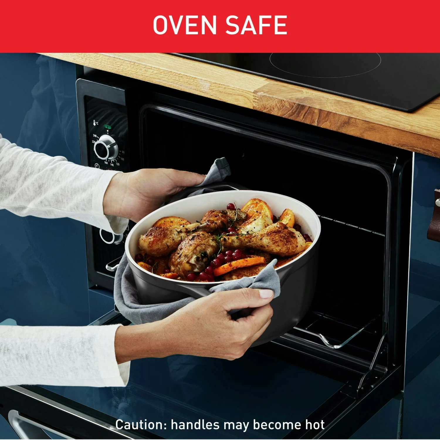 Tefal Air Oval Gryde Grå, 5,7 L/30 Cm 6 Tefal Air Oval Gryde Grå, 5,7 L/30 Cm - Billede 6