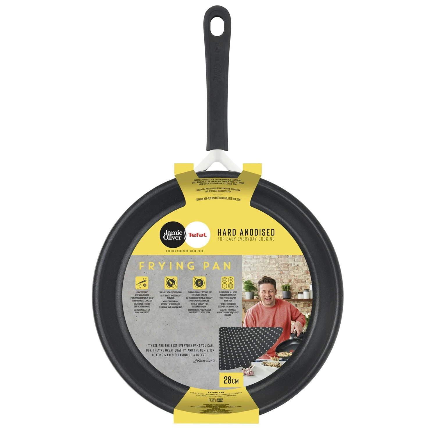 Tefal Jamie Oliver Quick & Easy Stegepande Anodiseret Aluminium, 28 Cm 4 Tefal Jamie Oliver Quick & Easy Stegepande Anodiseret Aluminium, 28 Cm - Billede 4