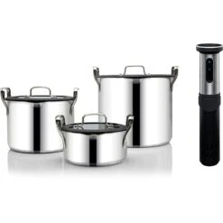 Wilfa Sous Vide SVS-1200S Nedsænkningscirkulator + Stabelbar Grydesæt