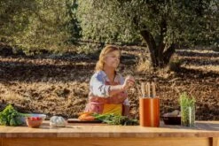 Wüsthof Amici Knivblok Med Kniv 7 Wüsthof Amici Knivblok Med Kniv -Køkkenudstyr Butik wusthof amici knife block with 5 knives olive wood leather 2