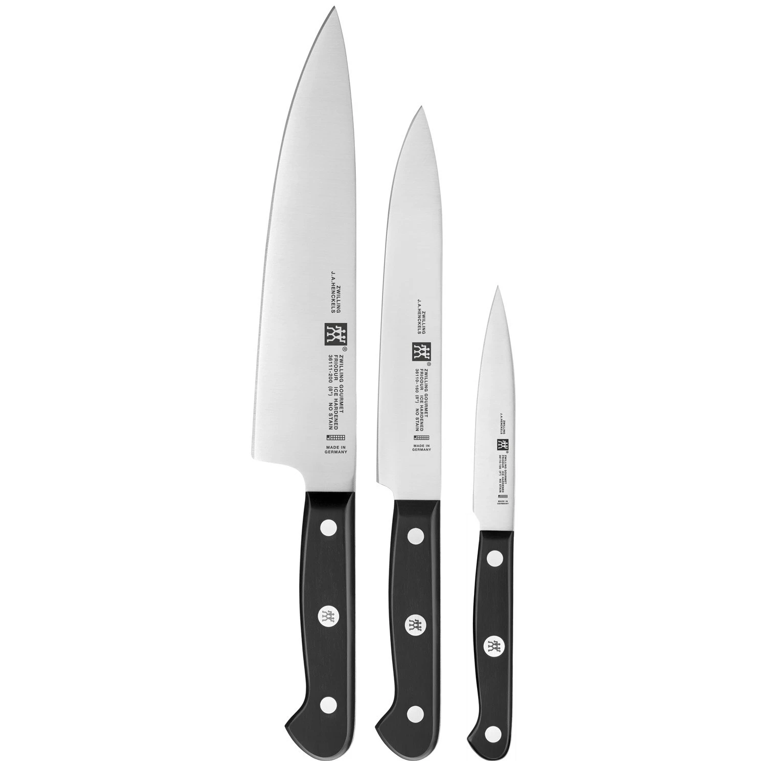 Zwilling Gourmet Set Of Knives 3 Pcs 1 Zwilling Gourmet Set Of Knives 3 Pcs
