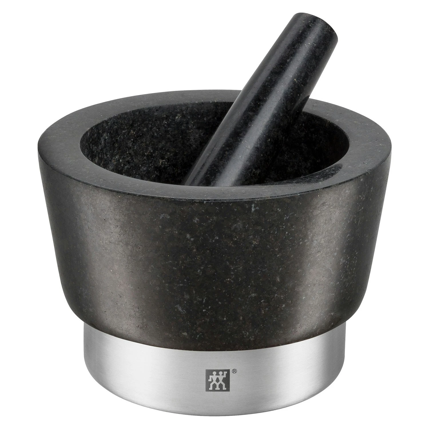 Zwilling Spices Mortar With Pestle, Black/Silver 1 Zwilling Spices Mortar With Pestle, Black/Silver